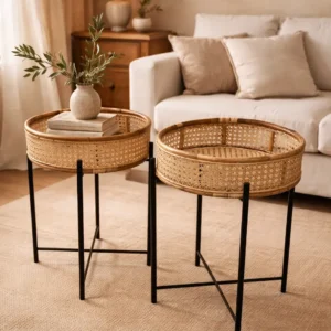 CANE SIDE TABLES